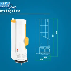 CỘT XẢ BỒN CẦU KÉT LIỀN TS3