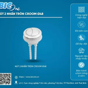 NÚT 2 NHẤN TRÒN CROOM Ø48