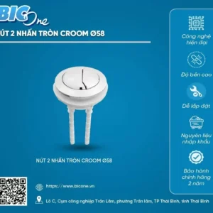 NÚT 2 NHẤN TRÒN CROOM Ø58