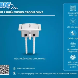 NÚT 2 NHẤN VUÔNG CROOM ONV2