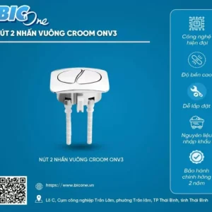 NÚT 2 NHẤN VUÔNG CROOM ONV3