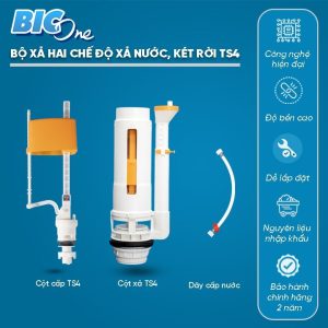 BỘ XẢ HAI CHẾ ĐỘ XẢ, KÉT RỜI TS4 - MÀU CAM