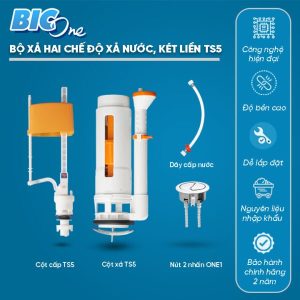 BỘ XẢ HAI CHẾ ĐỘ XẢ, KÉT LIỀN TS5 - MÀU CAM